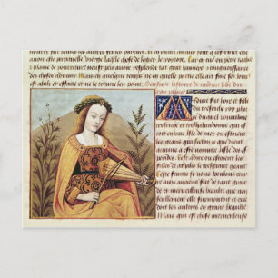 Cartão Postal Mulher brincando de viol