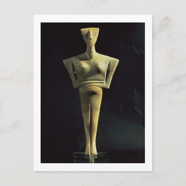 Cartão Postal Mulher cíclica, da ilha de Amorgo, (Frente)