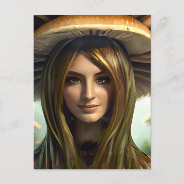 Cartão Postal Mulher Cogumelo (Frente)