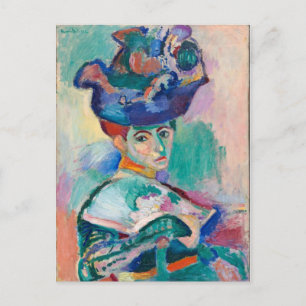 Cartão Postal Mulher com chapéu de Henri Matisse