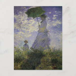 Cartão Postal Mulher com Guarda-Sol de Claude Monet, Arte Antiga