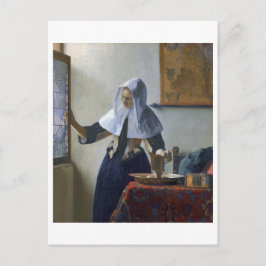 Cartão Postal Mulher com jugo de água por Johannes Vermeer