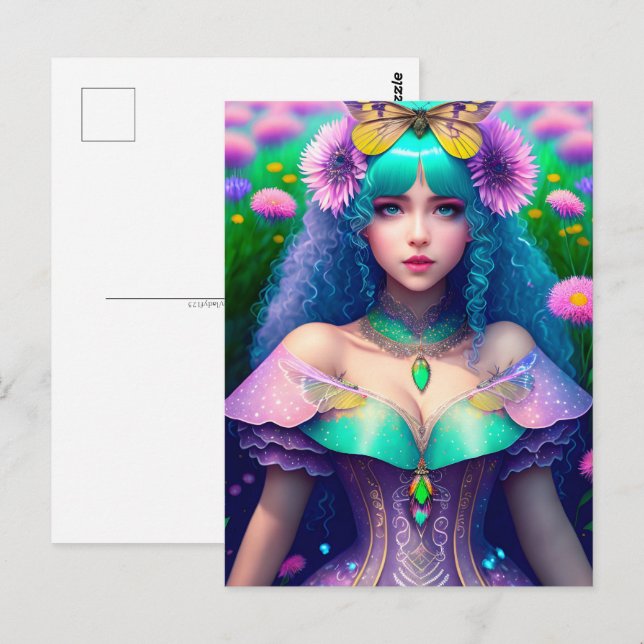 Cartão Postal Mulher com Mama, Pós-Travessia (Frente/Verso)