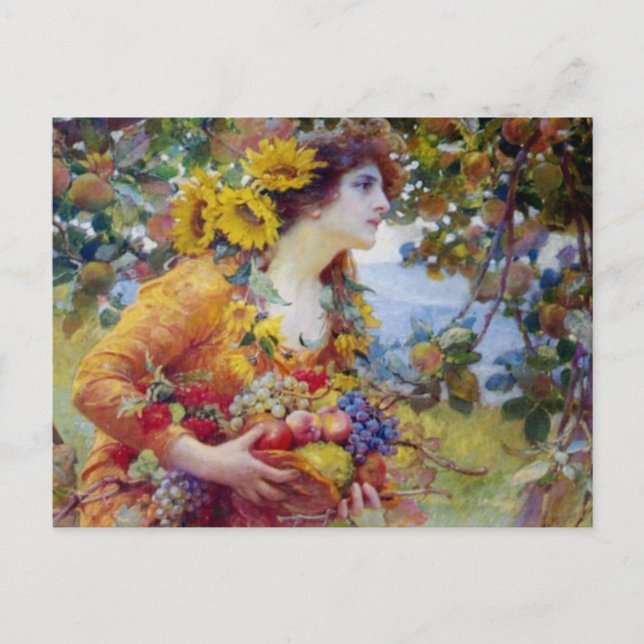 Cartão Postal Mulher com o Summer Bounty (Frente)