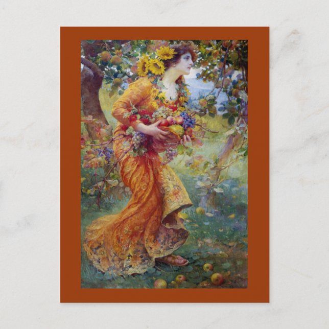 Cartão Postal Mulher com o Summer Bounty (Frente)