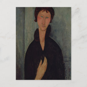 Cartão Postal Mulher com olhos azuis, c.1918