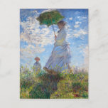 Cartão Postal Mulher com Parasol | Monet |<br><div class="desc">Mulher com Parasol é uma pintura de 1875 do Impressionista Francês Claude Monet.</div>