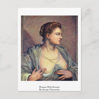 Cartão Postal Mulher Com Peitos Por Jacopo Tintoretto