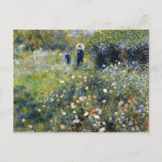 Cartão Postal Mulher com um Guarda-Sol em um Jardim, Renoir