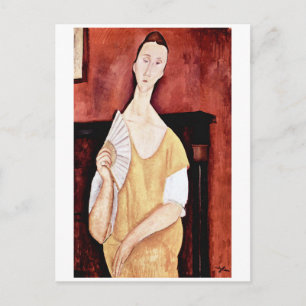 Cartão Postal Mulher com um Leque, Modigliani