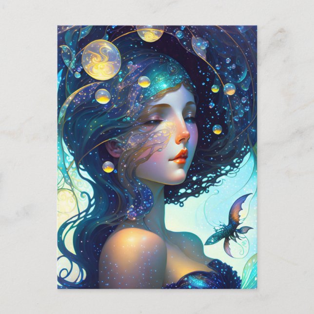 Cartão Postal Mulher das Estrelas (Frente)