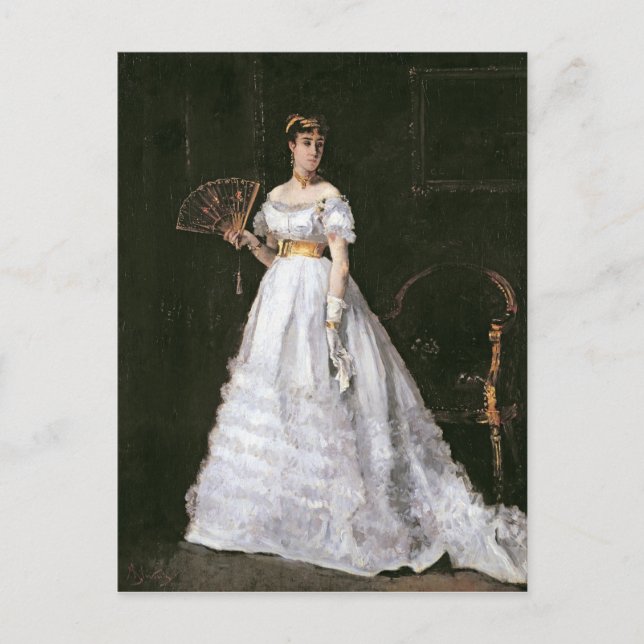 Cartão Postal Mulher de Branco (Frente)