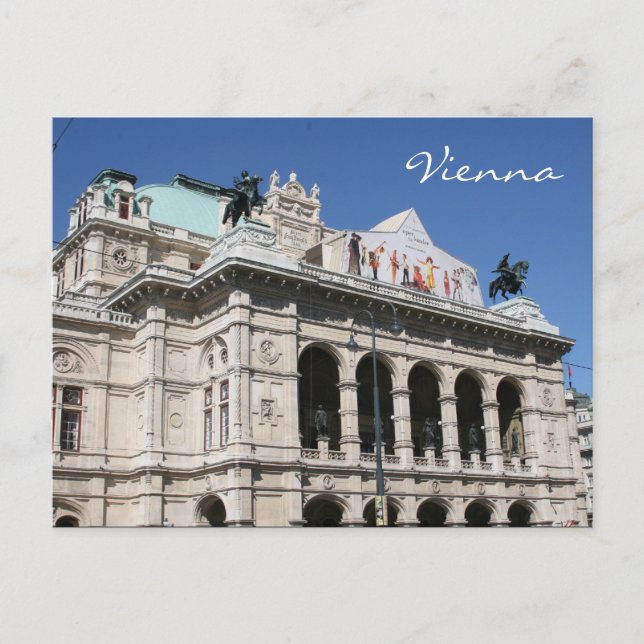 Cartão Postal mulher de ópera estadual (Frente)
