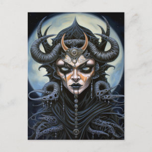 Cartão Postal Mulher demônio: Rainha Dark Fantasy Art
