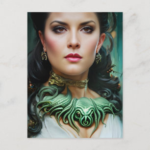 Cartão Postal mulher deusa cthulhu
