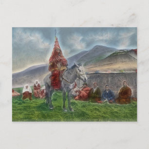 Cartão Postal Mulher do Cazaquistão