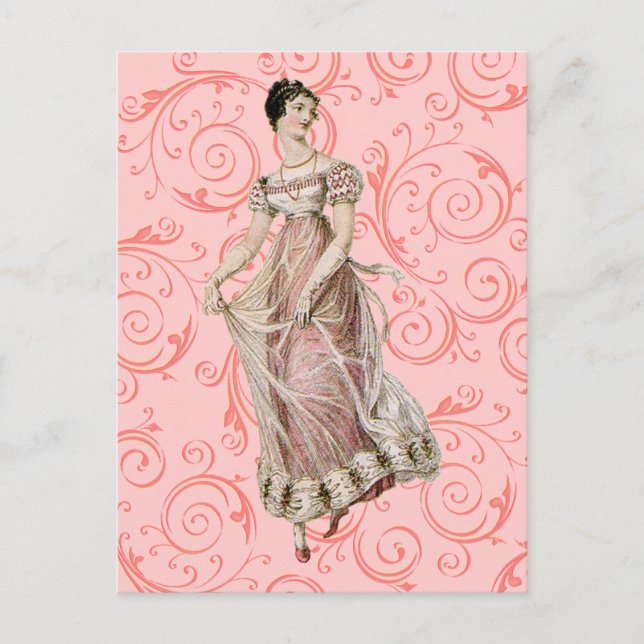 Cartão Postal Mulher do século XIX (Frente)