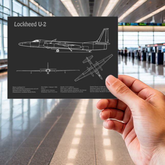 Cartão Postal Mulher Dragão U-2 - Planos de avião em planta PD (Criador carregado)