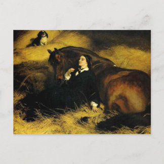 Cartão Postal Mulher e Cavalo