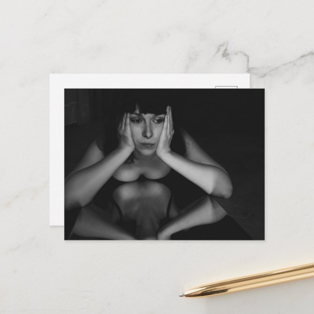 Cartão Postal Mulher e espelho (Frente/Verso In Situ)