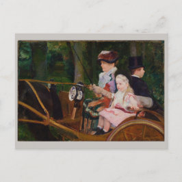 Cartão Postal Mulher e Menina Dirigindo Mary Cassatt