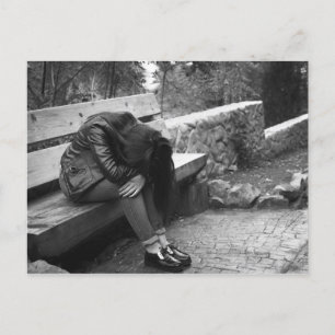 Cartão Postal Mulher em depressão