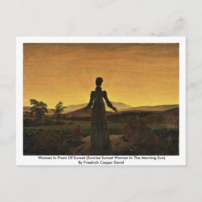 Cartão Postal Mulher Em Frente Ao Sol (Frente)