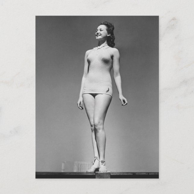 Cartão Postal Mulher em maiô (Frente)