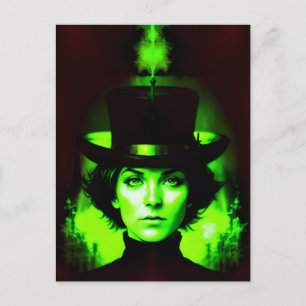 Cartão Postal Mulher em Verde