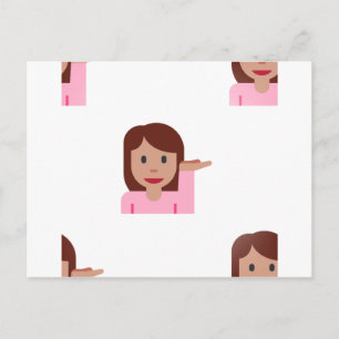 Cartão Postal mulher emoji