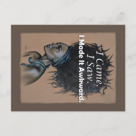 Cartão Postal Mulher Engraçada Que Vim Vi Que Fiz Uma Citação In
