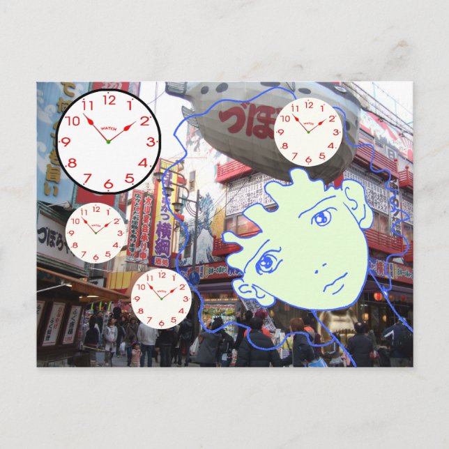 Cartão Postal mulher face histórias em quadrinhos MANGA (Frente)