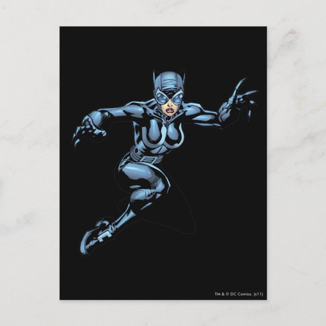 Cartão Postal Mulher-gato com velas (Frente)