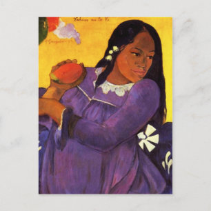Cartão Postal Mulher Gauguin Com Cartão-Postal De Manga