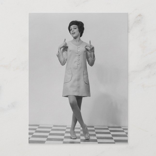 Cartão Postal Mulher Gesturing (Frente)