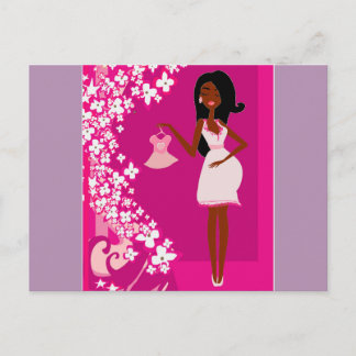 Cartão Postal mulher grávida negra