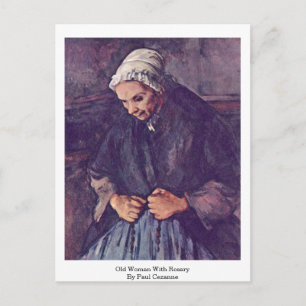 Cartão Postal Mulher Idosa Com Rosário Por Paul Cezanne