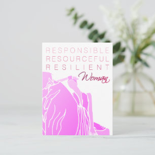 CARTÃO POSTAL MULHER INTELIGENTE
