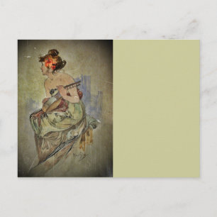 Cartão Postal Mulher Jogando Cordas