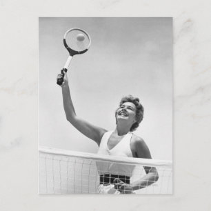 Cartão Postal Mulher jogando Tênis 2