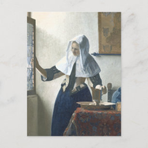 Cartão Postal Mulher jovem com lançador de água