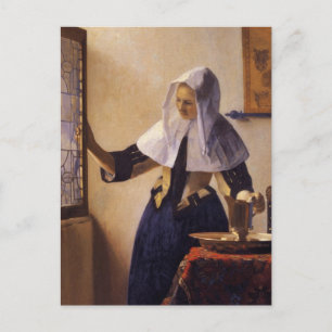 Cartão Postal Mulher jovem com lançador de água