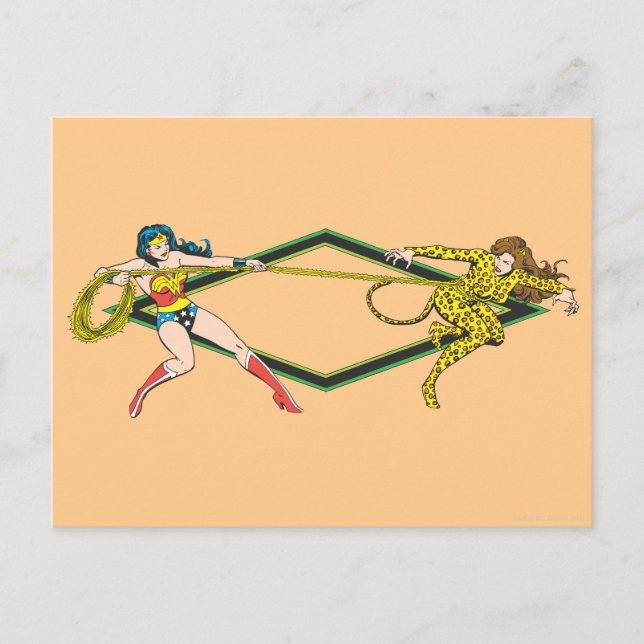 Cartão Postal Mulher Maravilha vs. Chita (Frente)