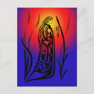 Cartão Postal Mulher Medicina Orações do Sol