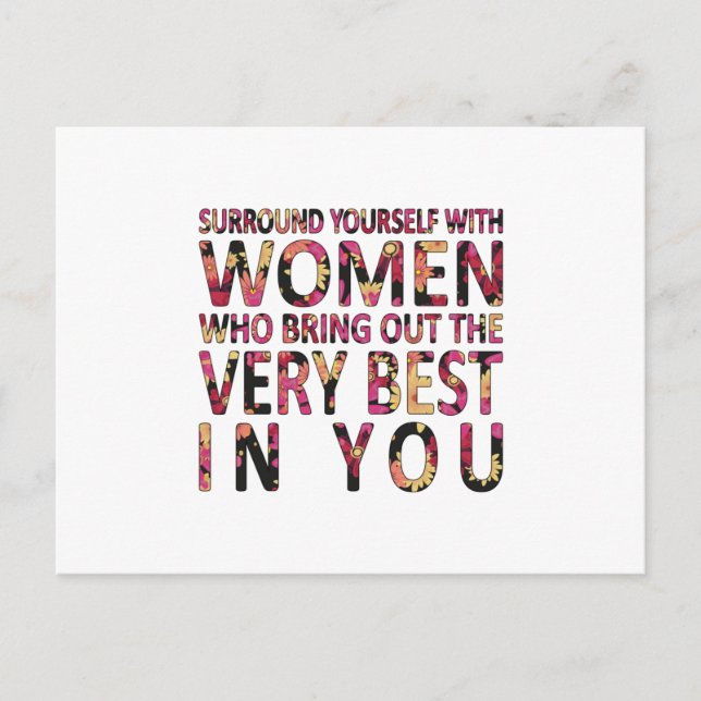 Cartão Postal Mulher Menina Poder Feminismo Dando Ideia (Frente)