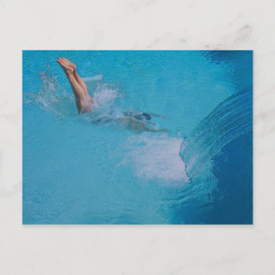 Cartão Postal mulher mergulhando