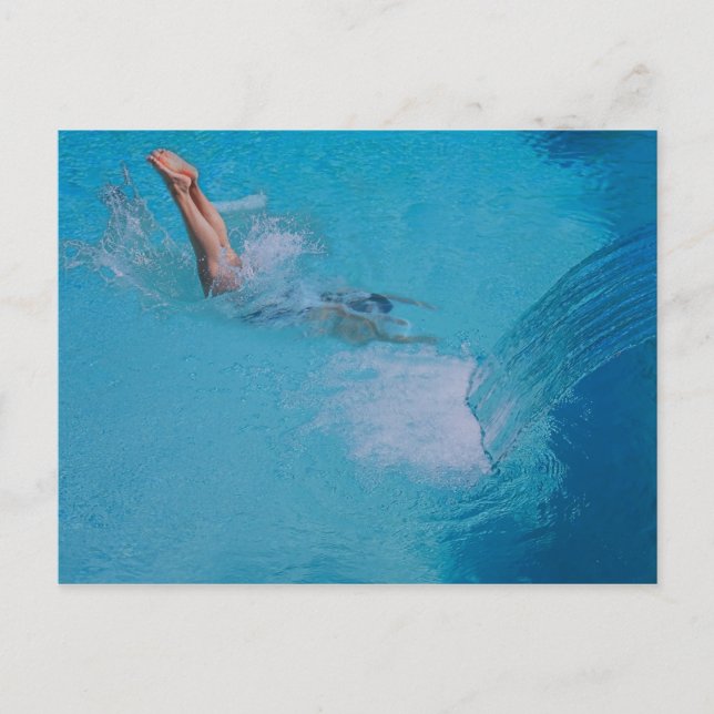 Cartão Postal mulher mergulhando (Frente)