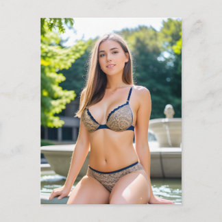 Cartão Postal Mulher na Fonte