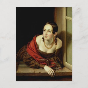 Cartão Postal Mulher na janela ou A esposa de um