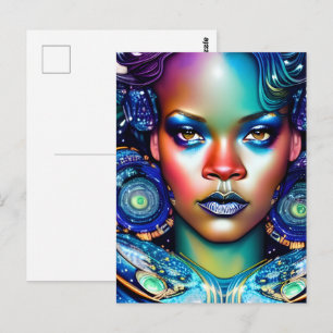 Cartão Postal Mulher Negra Deslumbrante